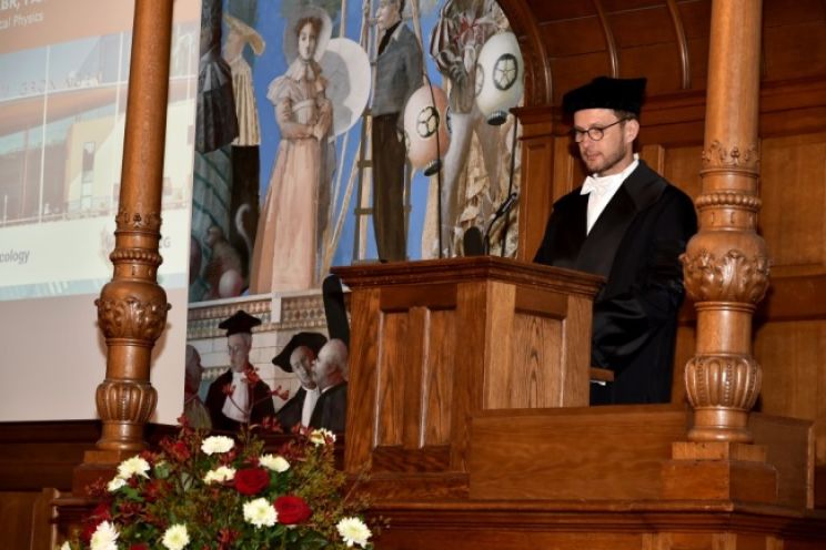 Stefan Both during his inaugural speech on 5 februari 2019