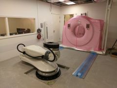 Installatie van positioneringsrobot en sliding-CT