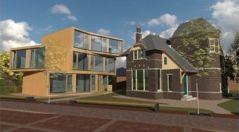 Artist impression van de nieuwe appartementen voor patiënten